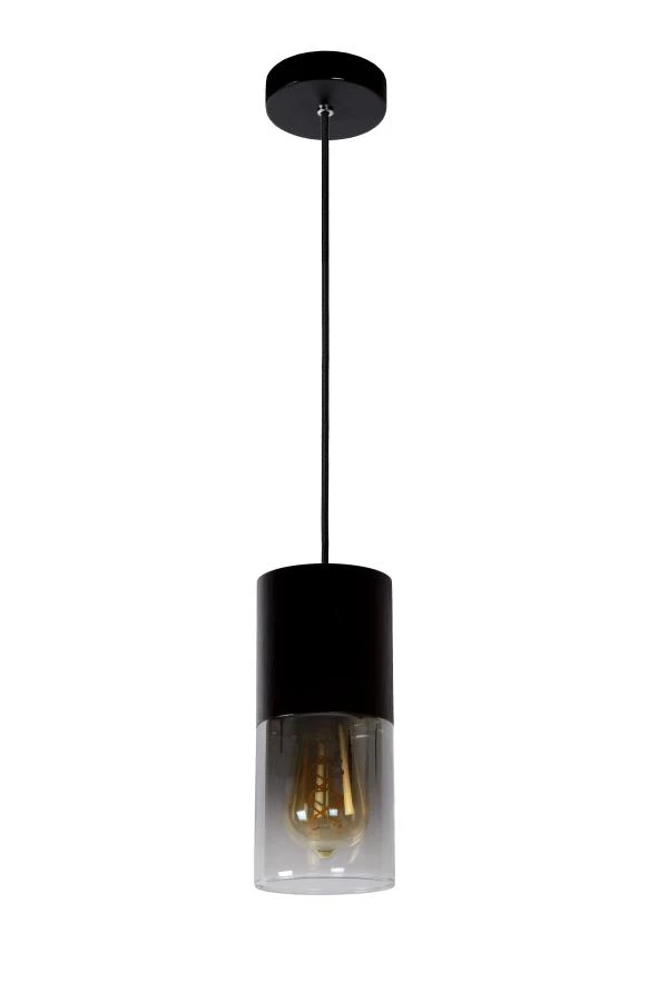 Lucide ZINO - Pendant light - Ø 10 cm - 1xE27 - Smoke Grey - turned off